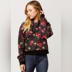 Vans Botanical check pullover crop hoody